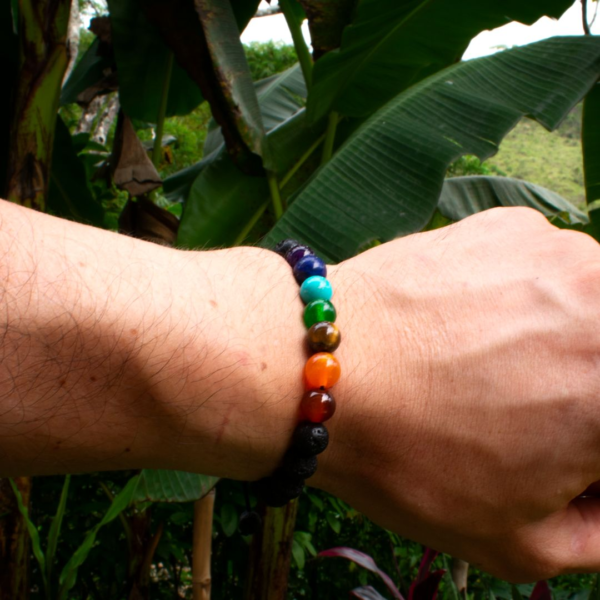 Pulsera 7 Chakras con Piedras Naturales - Protección Energética y Equilibrio Emocional