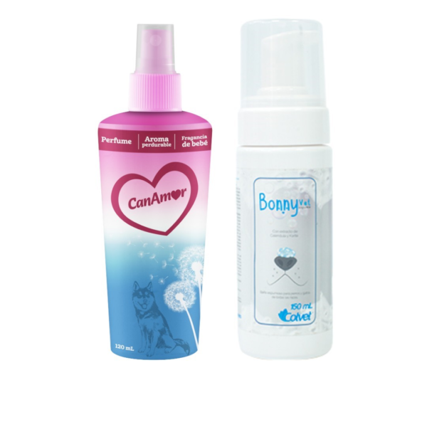 Combo belleza peluda para mascotas – Baño Seco y Perfume Hipoalergénico con Esencia de Bebé | Cuidado Suave y Natural para el Pelaje y Aroma Duradero **Descripción Mejorada:** **¡Dale a tu mascota el cuidado que se merece con el Combo