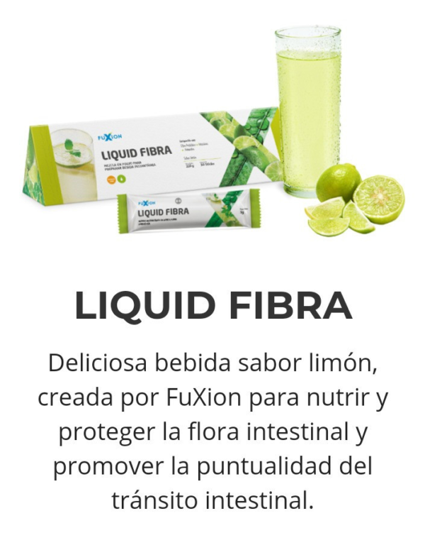 Liquid Fibra FuXion - Bebida Natural Sabor Limón para Regular el Tránsito Intestinal y Proteger la Flora Intestinal - Imagen 3