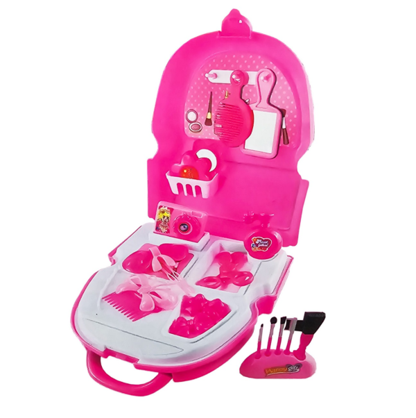 Set de Belleza en Maleta para Niñas - Juego de Estilista Infantil con 23 Accesorios Seguros y Divertidos