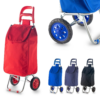 Carro para Mercado con Bolsa de Poliéster y Ruedas Resistentes - Soporta 25kg y Con soporte Vertical - Imagen 2