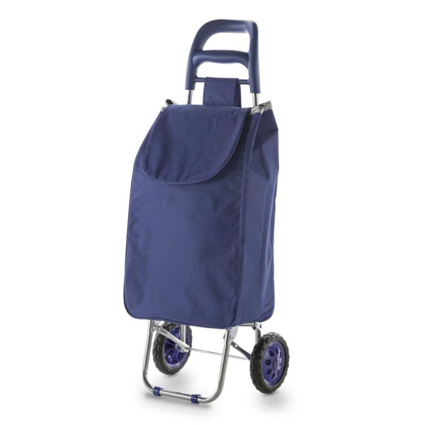 Carro para Mercado con Bolsa de Poliéster y Ruedas Resistentes - Soporta 25kg y Con soporte Vertical